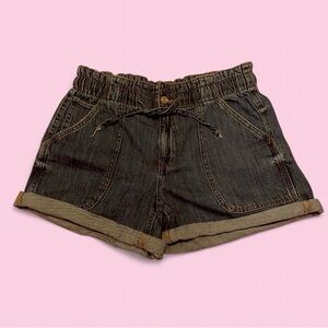 Dark Wash Blue Jean Shorts High Rise 100% Cotton Women’s size 10 - by Maurices